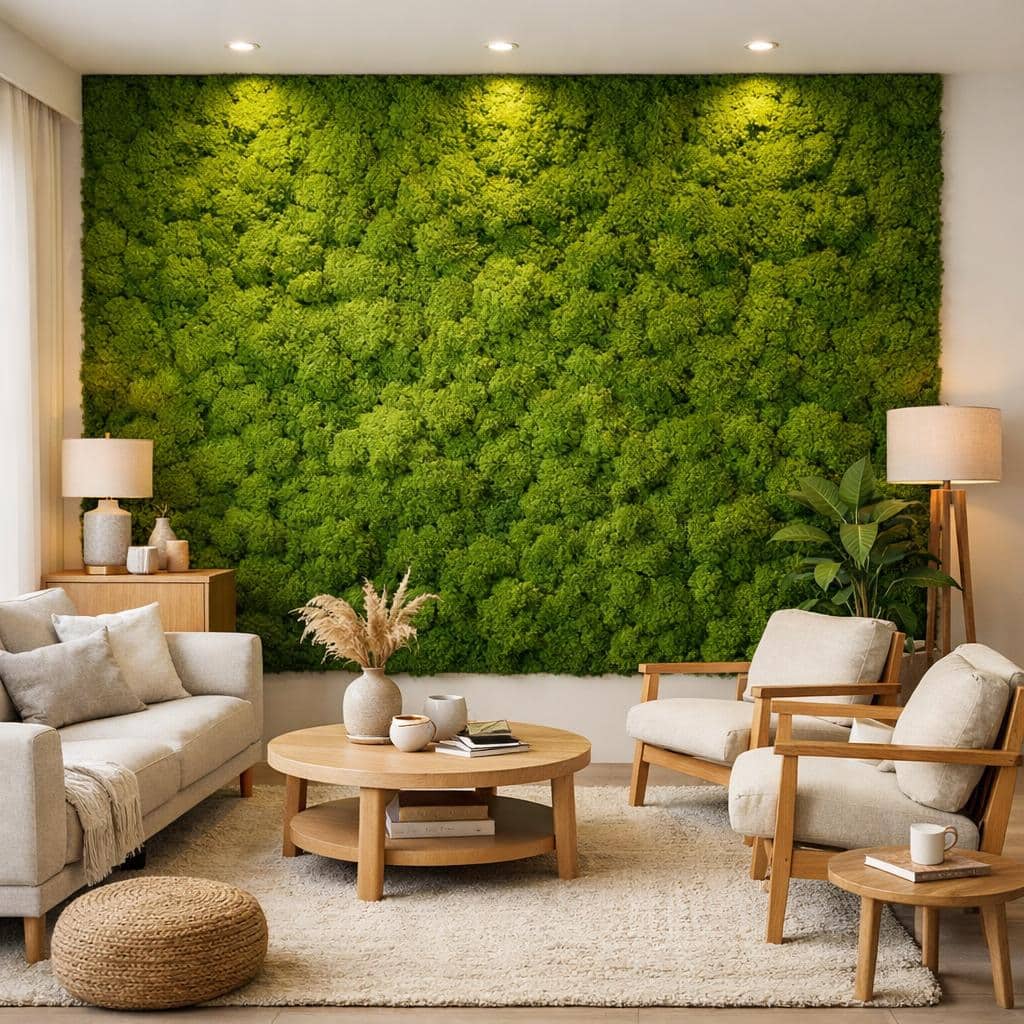 Grüne Akzente Zuhause schaffen: Wie natürliche Wandgestaltung die Luftqualität verbessert
